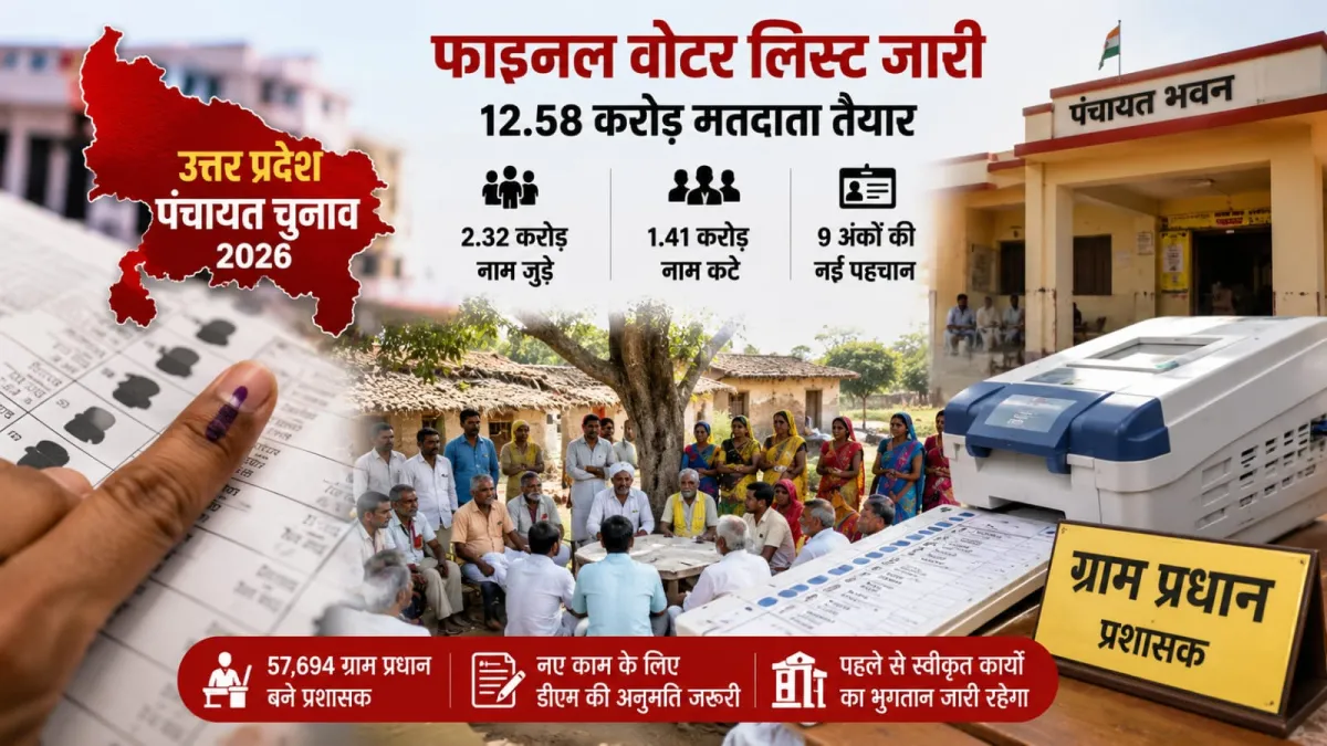 यूपी पंचायत चुनाव : 12.58 करोड़ मतदाताओं के साथ जारी हुई अंतिम वोटर लिस्ट