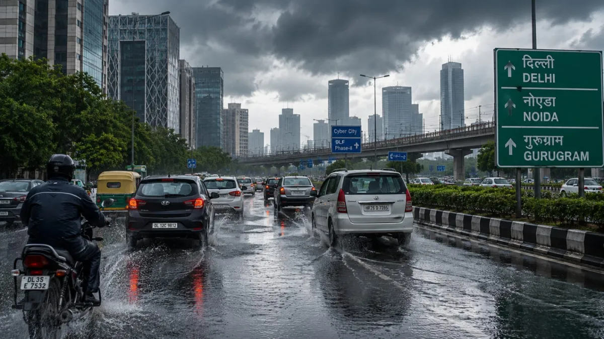 बारिश ने बदला एनसीआर का मिजाज