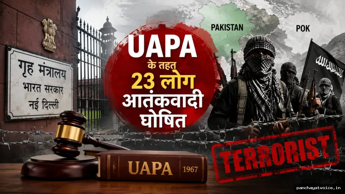 केंद्र ने 23 और लोगों को आतंकवादी घोषित किया