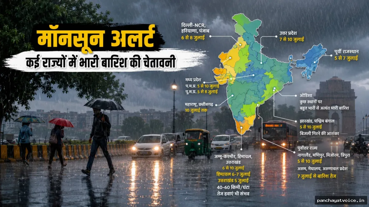 दिल्ली-एनसीआर में तीन दिन झमाझम बारिश का अलर्ट