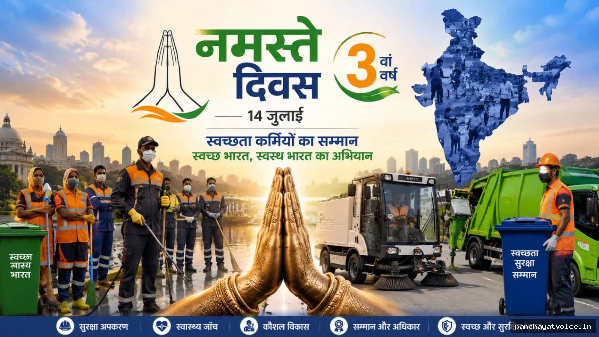सफाईकर्मियों के सम्मान में देशभर में गूंजेगा नमस्ते