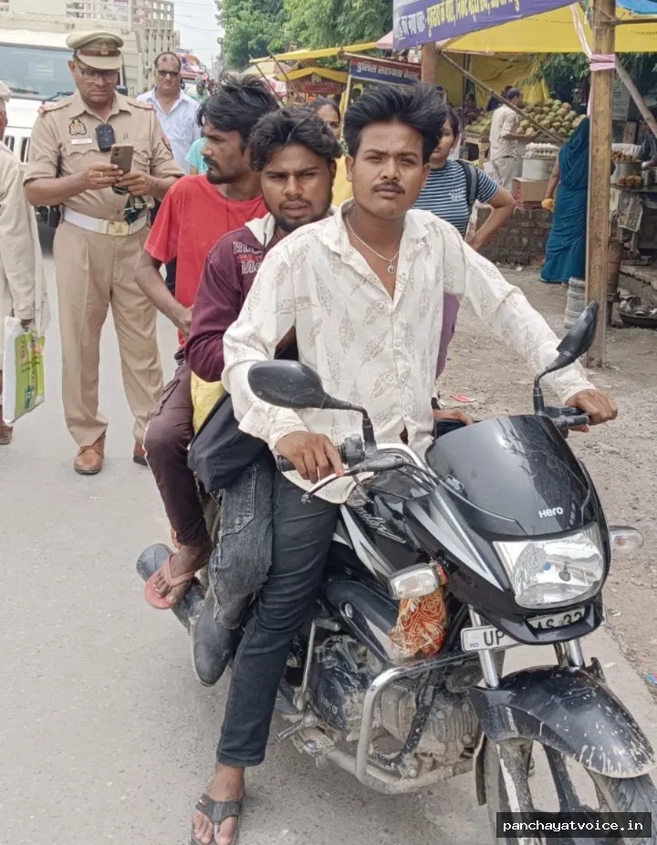 यातायात नियम तोड़े तो कार्रवाई तय, देवरिया में 86 वाहनों का चालान, दो सीज
