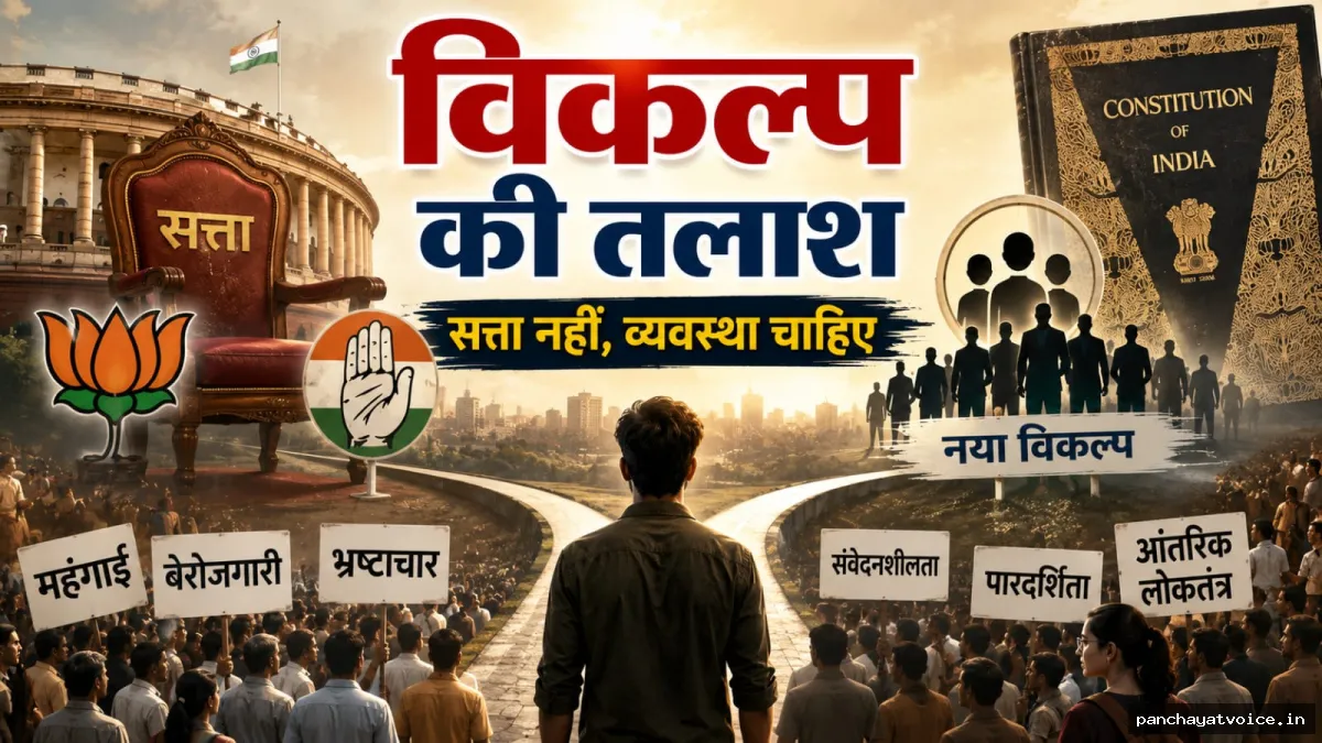 विकल्प की तलाश सत्ता नहीं, व्यवस्था चाहिए