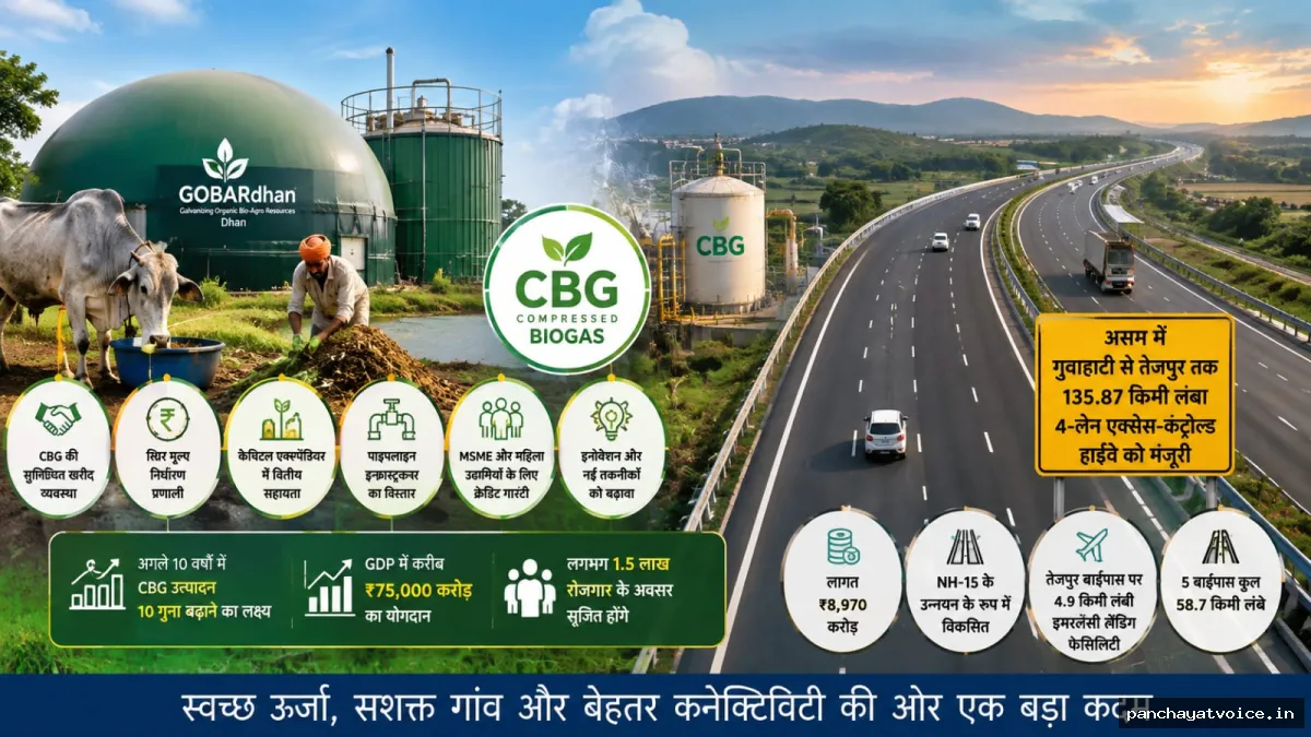 बायोगैस मिशन को नई उड़ान, असम को मिला आधुनिक हाईवे