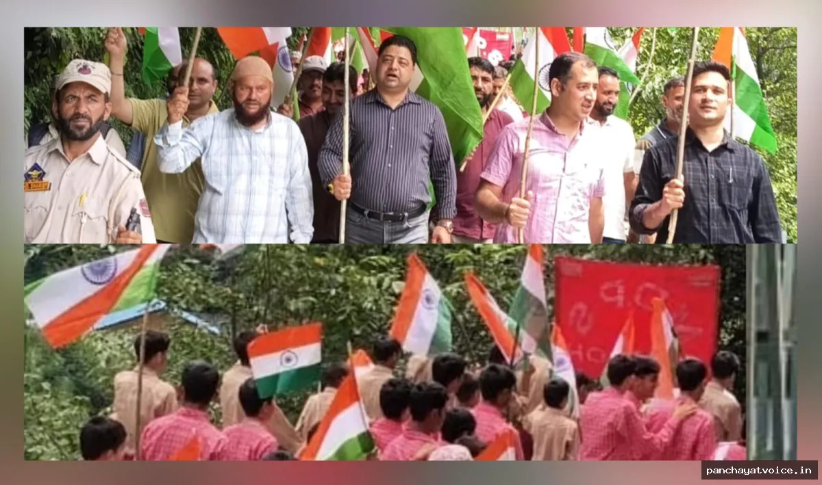 डोडा की सड़कों पर निकला 1600 मीटर लंबा तिरंगा, देशभक्ति के रंग में रंगा शहर