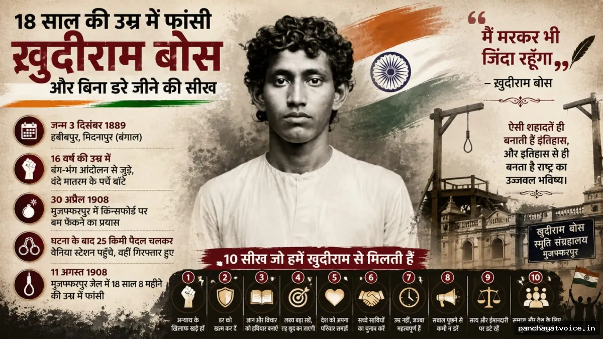 जिस उम्र में सपने देखते हैं, उस उम्र में खुदीराम बोस ने चुन ली थी शहादत