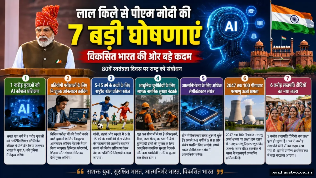एक करोड़ युवाओं को AI ट्रेनिंग और छह करोड़ लखपति दीदी का लक्ष्य