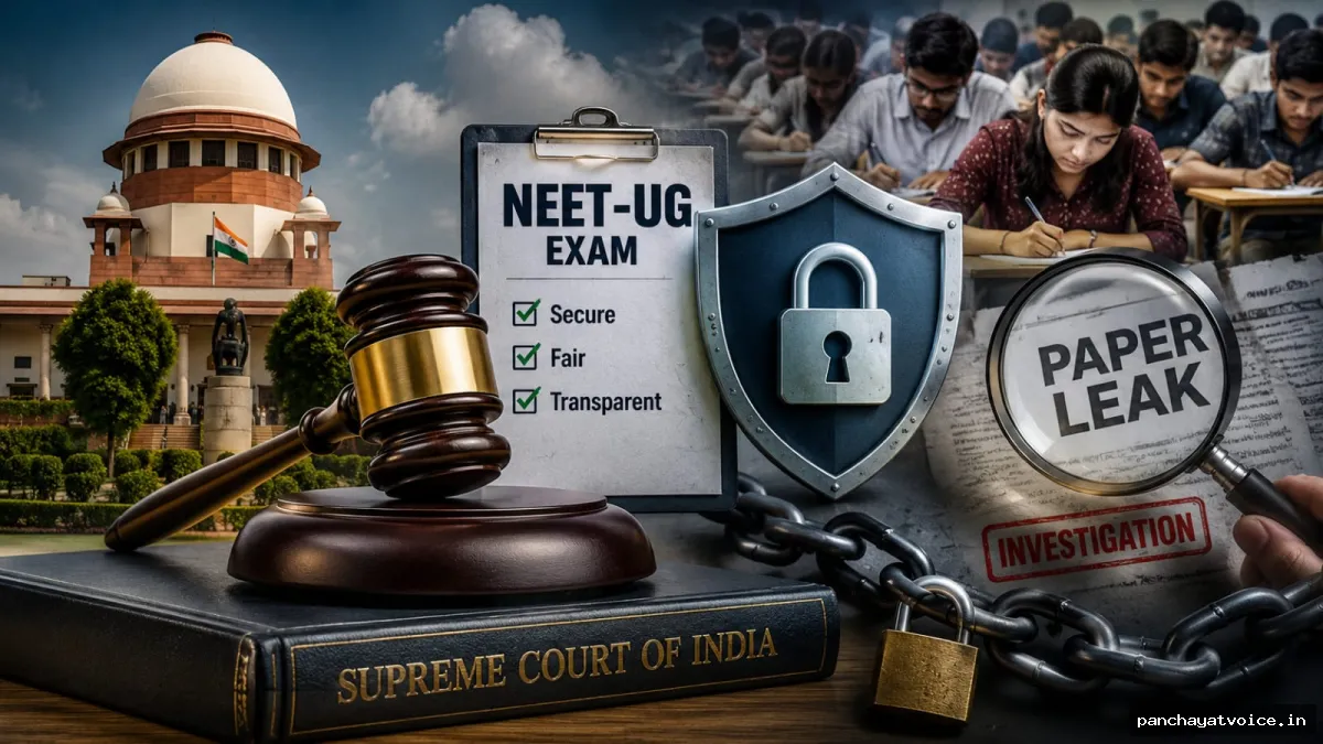 NEET-UG की सुरक्षा पर सुप्रीम कोर्ट सख्त, NTA को UPSC जैसा मजबूत ढांचा बनाने की नसीहत