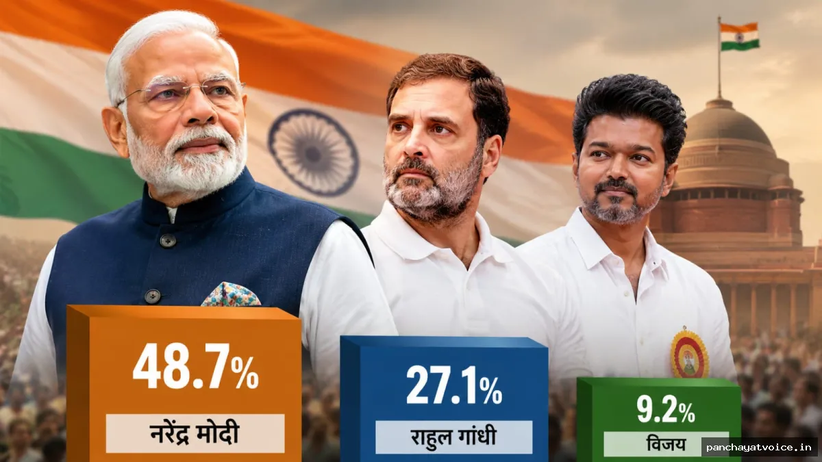 राजनीति : पीएम की रेस में विजय की एंट्री, मोदी और राहुल के बाद तीसरे नंबर पर