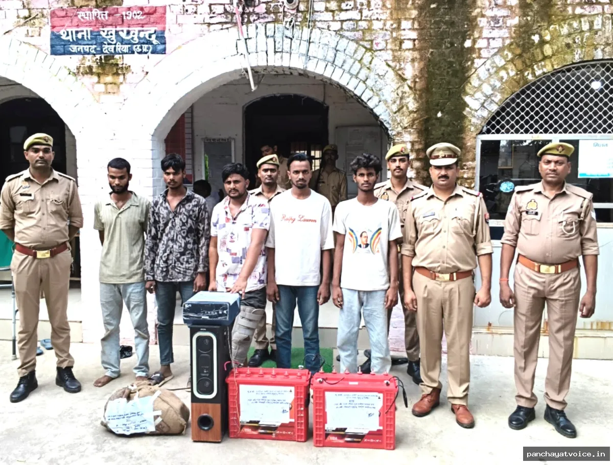 खुखुन्दू पुलिस ने किया 24 घंटे में चोरी का खुलासा, पांच आरोपी गिरफ्तार