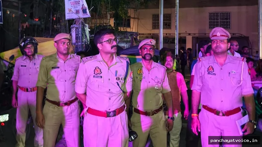 गणेश प्रतिमा विसर्जन को लेकर पुलिस अलर्ट, एसपी ने परखी सुरक्षा व्यवस्था