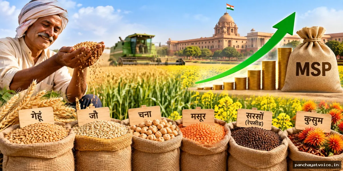 गेहूं पर 25 तो कुसुम पर 675 रुपये बढ़ा एमएसपी