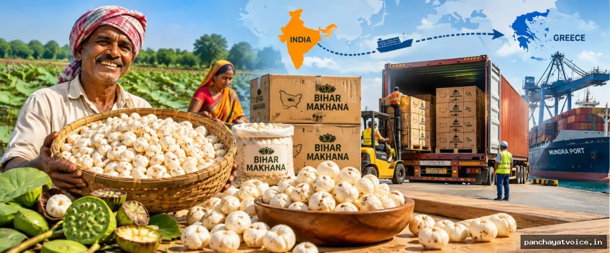 पूर्णिया का मखाना पहुंचा ग्रीस